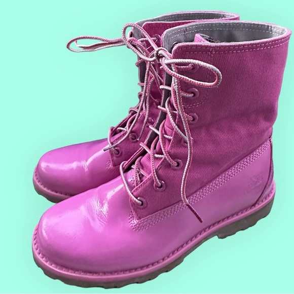 Timberland Barbie Pink boots Girl size 4 - Picture 1 of 4